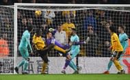 Martin Dúbravka's misjudgment allows Wilfried Boly to score the equaliser in the dying seconds of the game